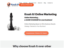 Tablet Screenshot of krushitonlinemarketing.com